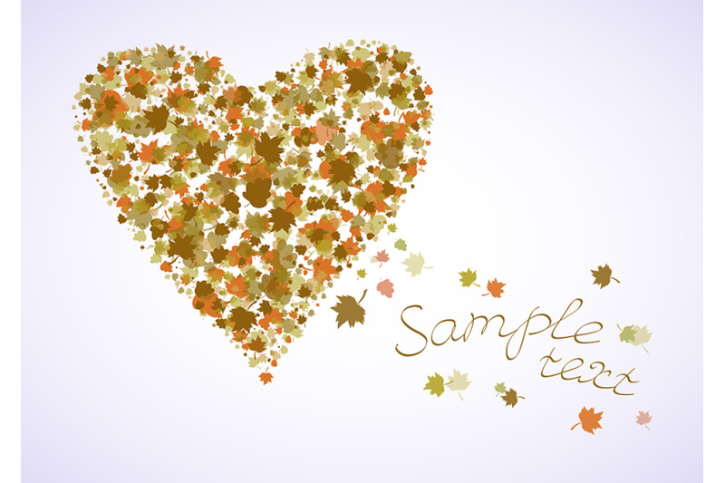 vector-heart-shape-from-autumn-leaves