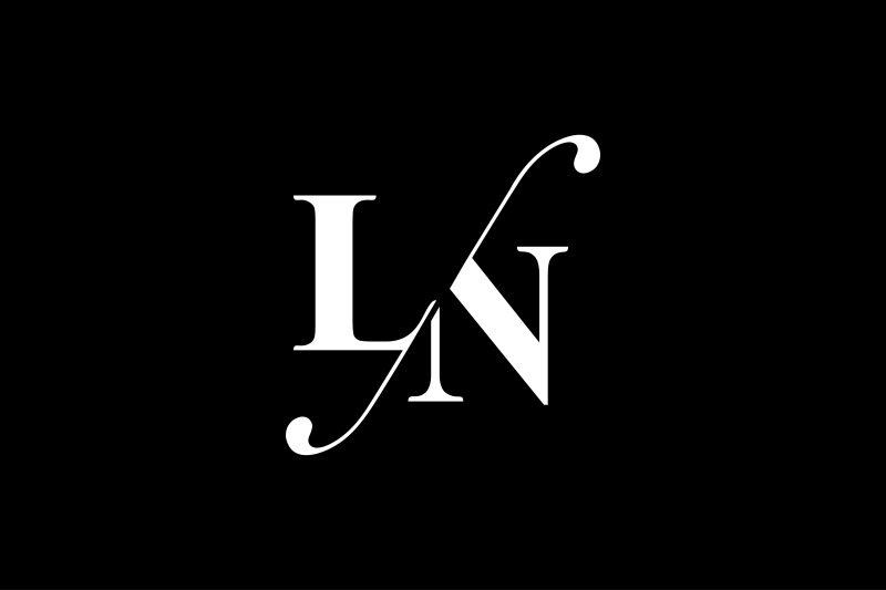 LN Monogram Logo design By Vectorseller | TheHungryJPEG.com