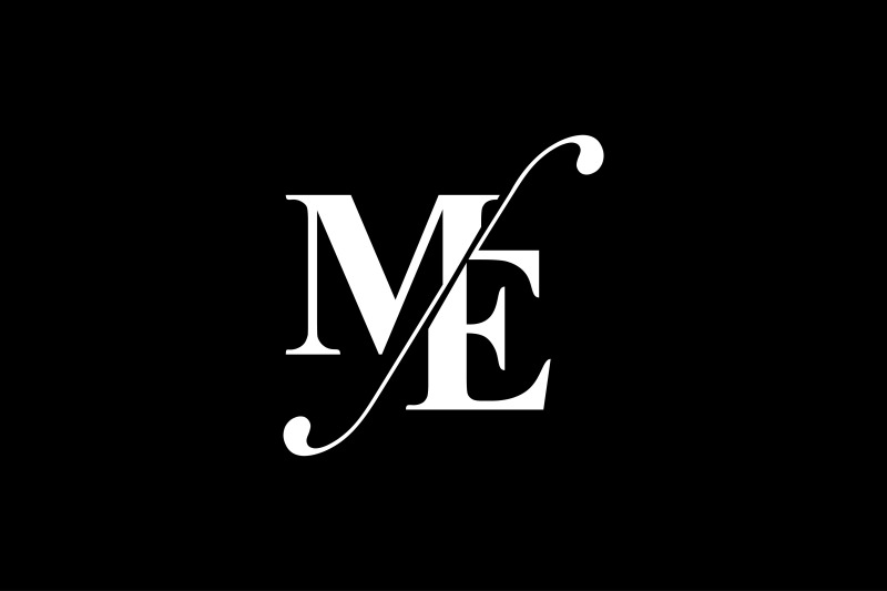 ME Monogram Logo design By Vectorseller | TheHungryJPEG.com