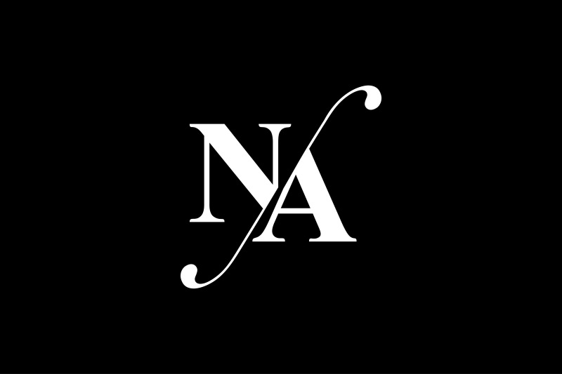 NA Monogram Logo design By Vectorseller | TheHungryJPEG.com