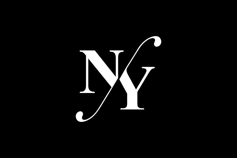 NY Monogram Logo design By Vectorseller | TheHungryJPEG.com