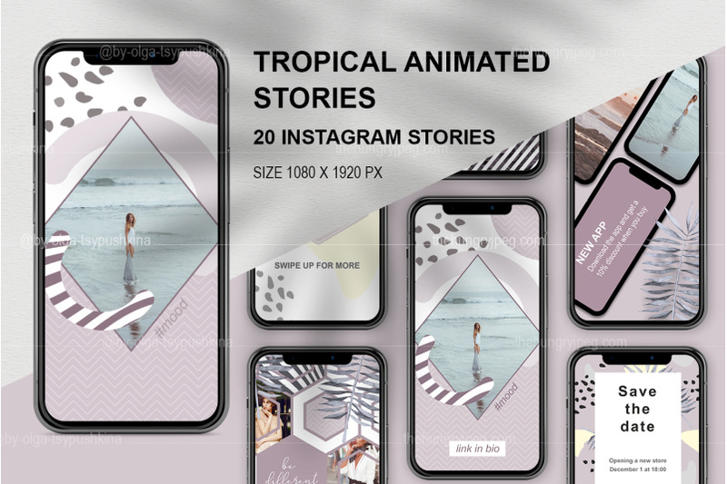 tropical-instagram-seamless-puzzle-and-animated-stories