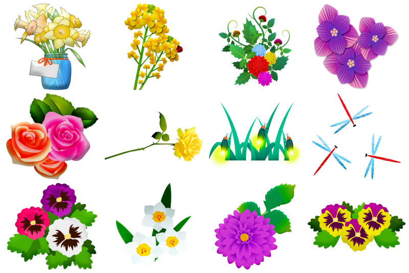 flower-and-elements-clip-art