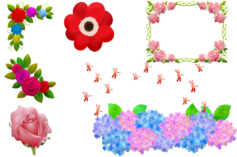 flower-and-elements-clip-art