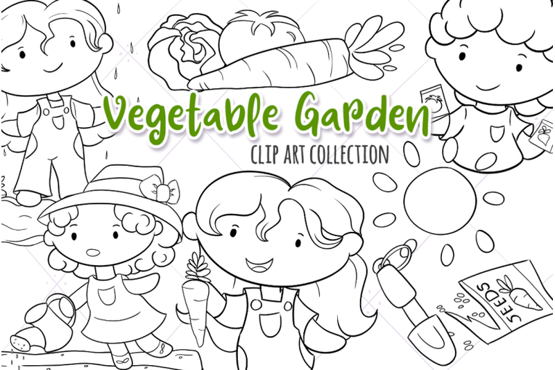 vegetable-garden-digital-stamps