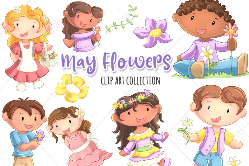 may-flowers-clip-art-collection
