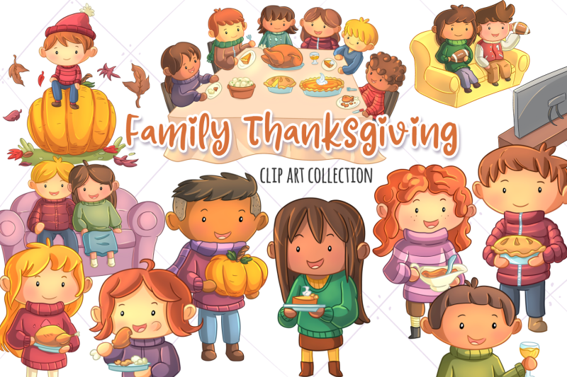 family-thanksgiving-clip-art-collection