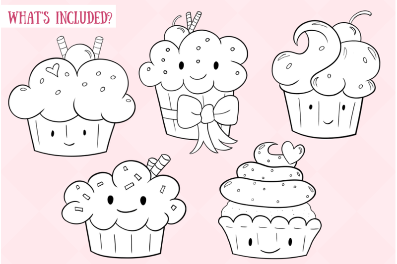 kawaii-cupcakes-digital-stamps