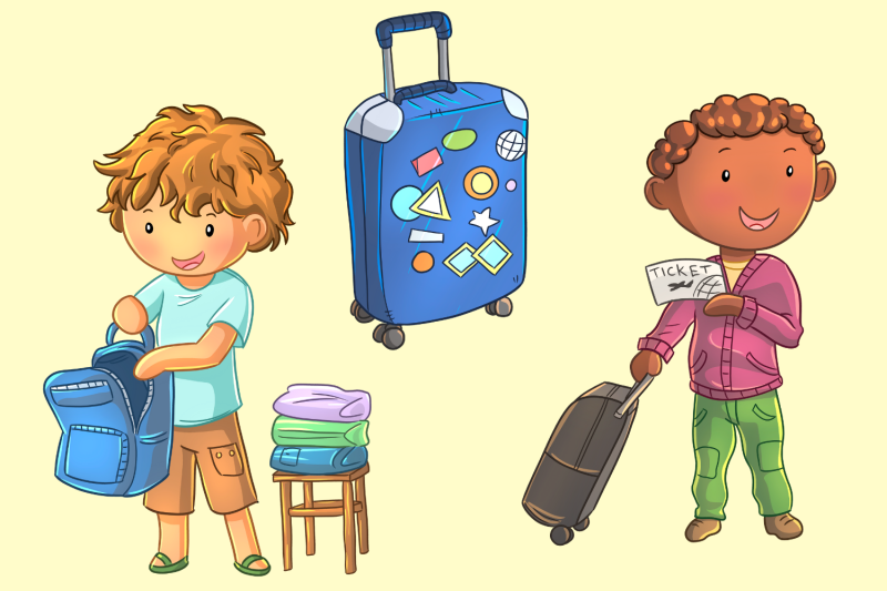 kids-packing-clip-art-collection