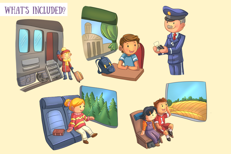 train-travel-clip-art-collection