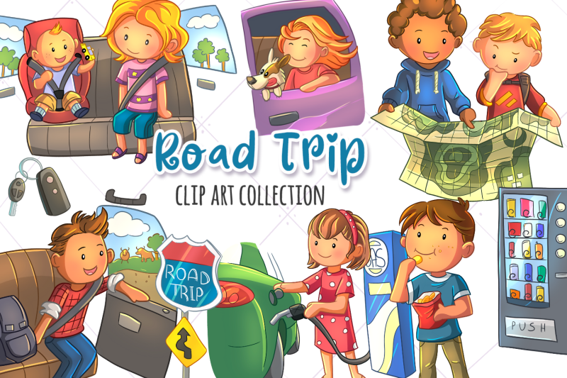 road-trip-clip-art-collection