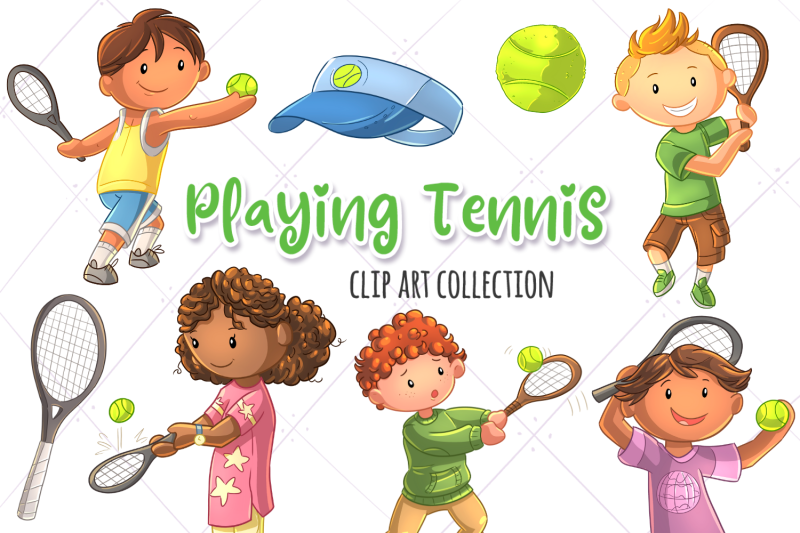 playing-tennis-clip-art-collection
