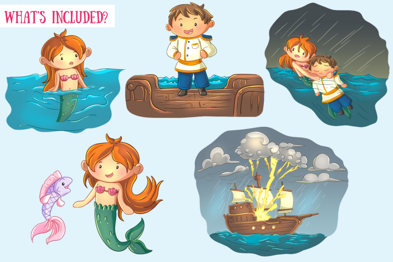 little-mermaid-clip-art-collection