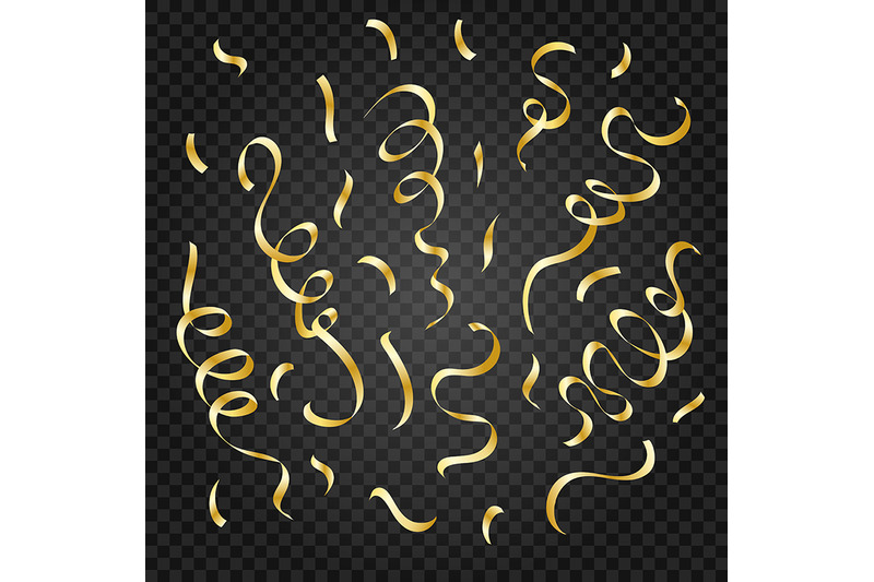 golden-confetti-surprise-party-decoration-element-set-on-transparent-b