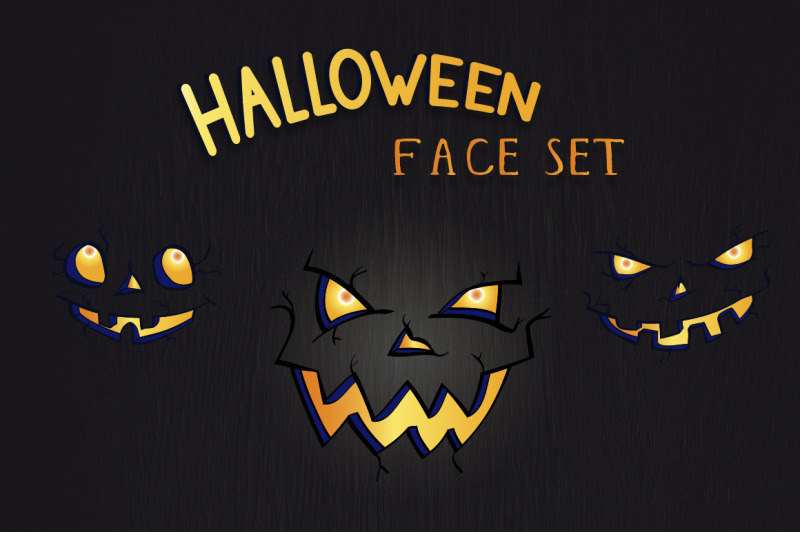 halloween-eyes-and-smiles-set-vector