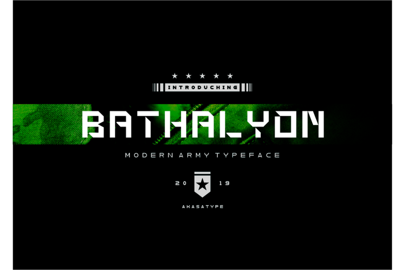 bathalyon-army-modern-display-font