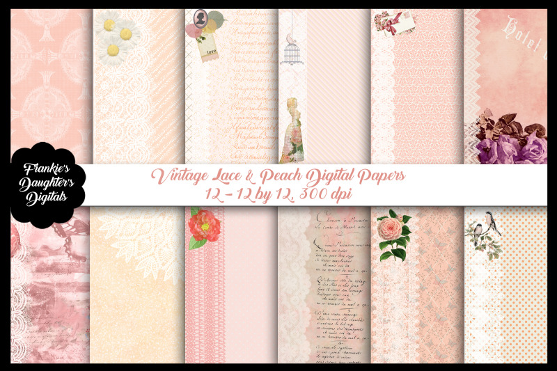 vintage-lace-and-peach-digital-papers