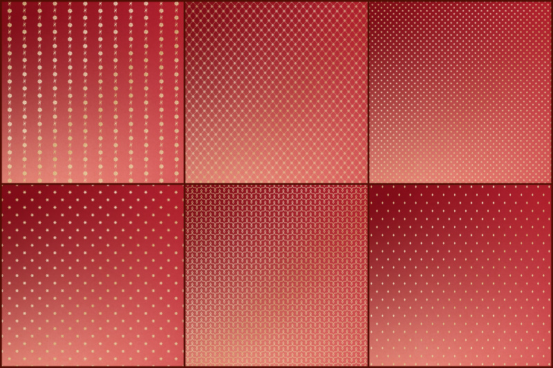 red-gradient-and-gold-foil-digital-papers