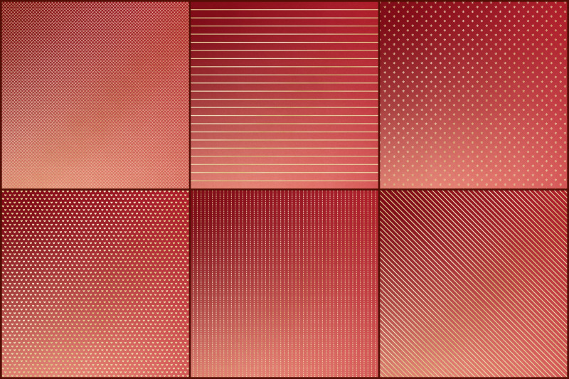 red-gradient-and-gold-foil-digital-papers