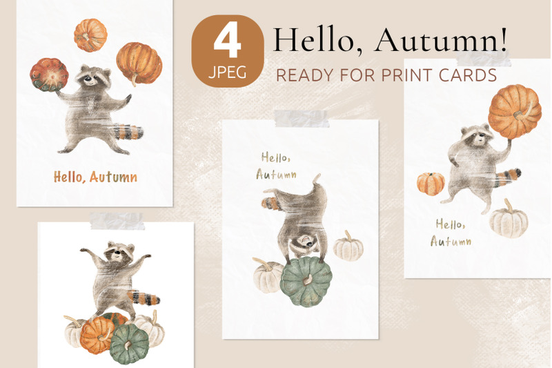 ready-to-print-autumn-posters-with-cute-raccoons-and-pumpkins