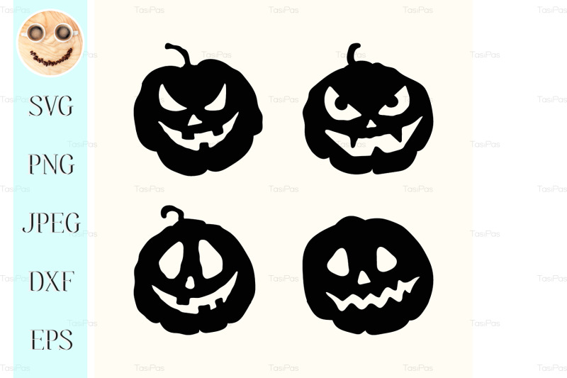 halloween-silhouette-spooky-face-pumpkins-set-nbsp