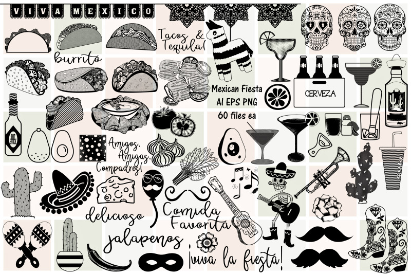taco-tuesday-day-of-the-dead-food-clip-art