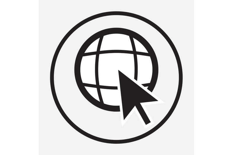 web-globe-with-arrow-cursor-monochrome