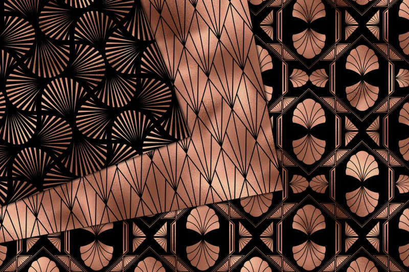 black-and-rose-gold-art-deco-digital-paper