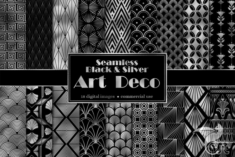 black-and-silver-art-deco-digital-paper