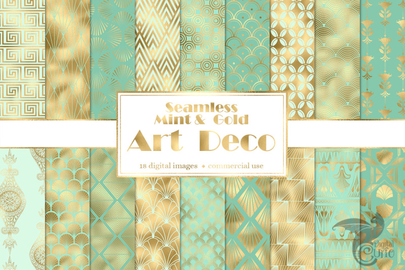 mint-and-gold-art-deco-digital-paper