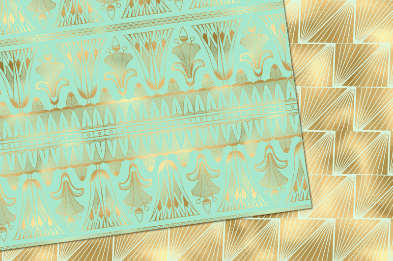 mint-and-gold-art-deco-digital-paper