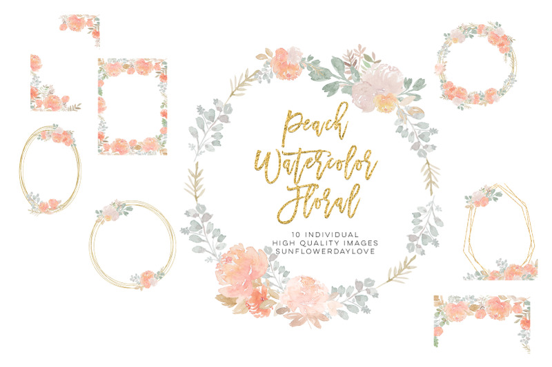 fall-floral-clipart-dusty-rose-pink-peach-watercolor-floral-bouquets