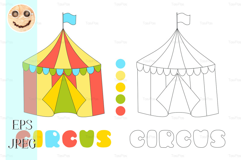 vector-striped-circus-tent-coloring-book-page