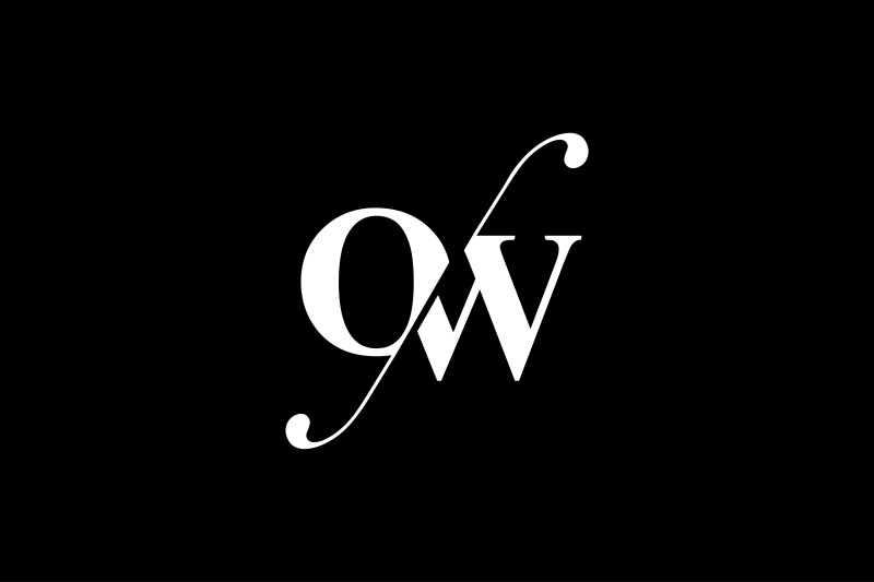 OW Monogram Logo Design By Vectorseller | TheHungryJPEG.com