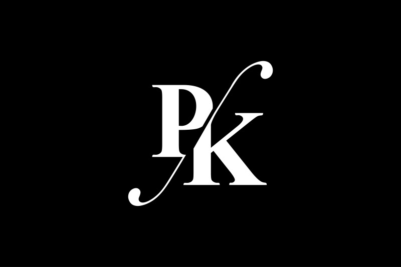 PK Monogram Logo Design By Vectorseller