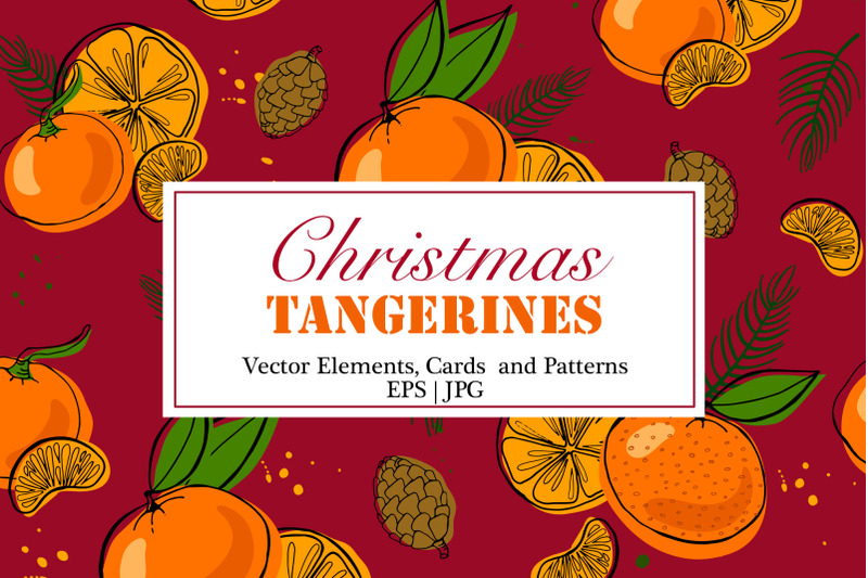 tangerines-christmas-vector-clipart