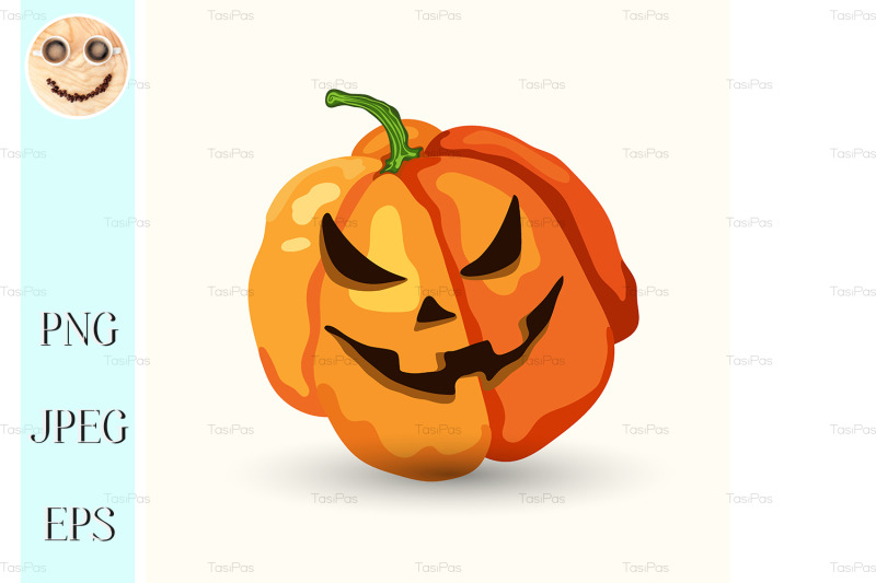 cartoon-halloween-horribly-face-pumpkin-on-white-nbsp