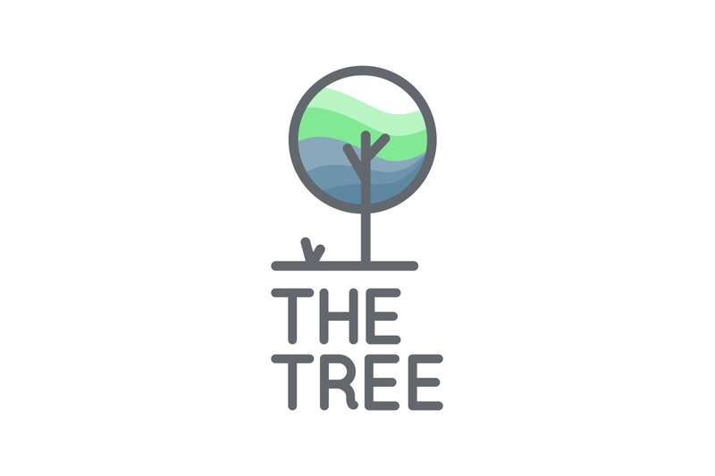 rounded-tree-logo-vector-template