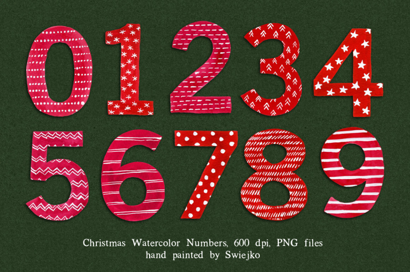 christmas-watercolor-numbers