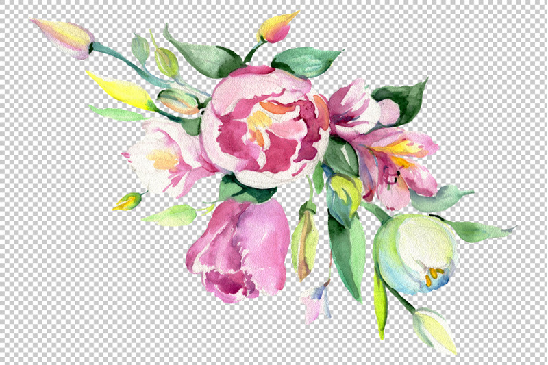 bouquet-of-flowers-matures-feelings-watercolor-png