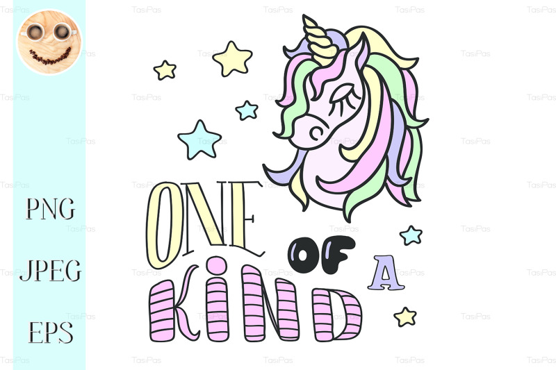 unicorn-head-and-one-of-a-kind-lettering-on-the-white-background
