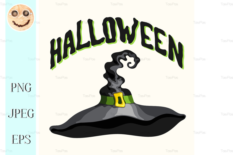halloween-title-and-black-witch-hat-on-white-nbsp