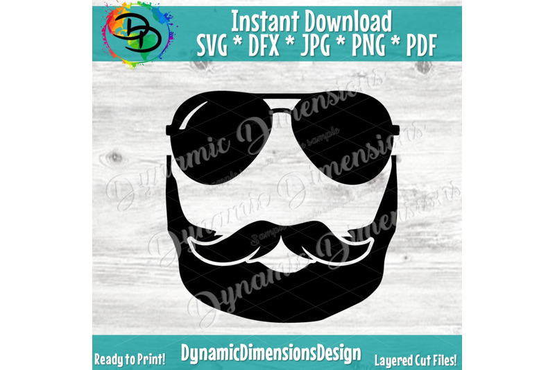 bearded-man-with-sunglasses-svg-beard-svg-glasses-instant-download