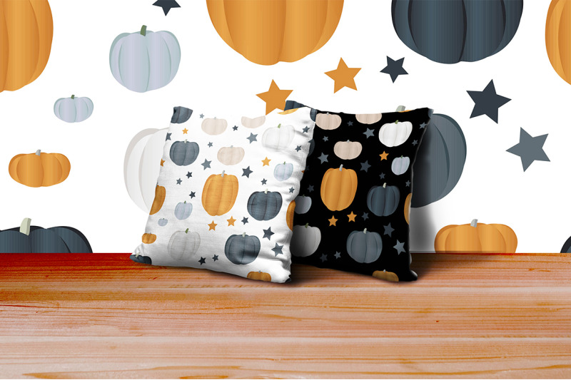 funny-pumpkins-pattern-and-postcards