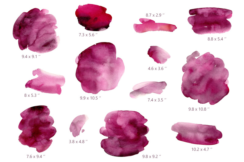 burgundy-watercolor-splotches-stains-spots-png