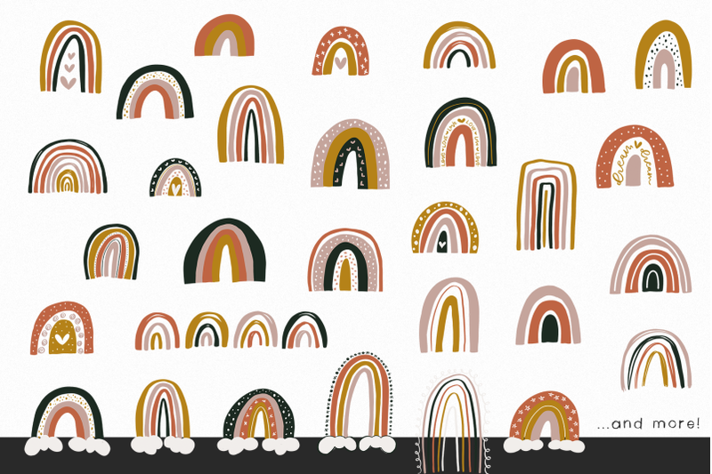 little-rainbows-clip-art-collection