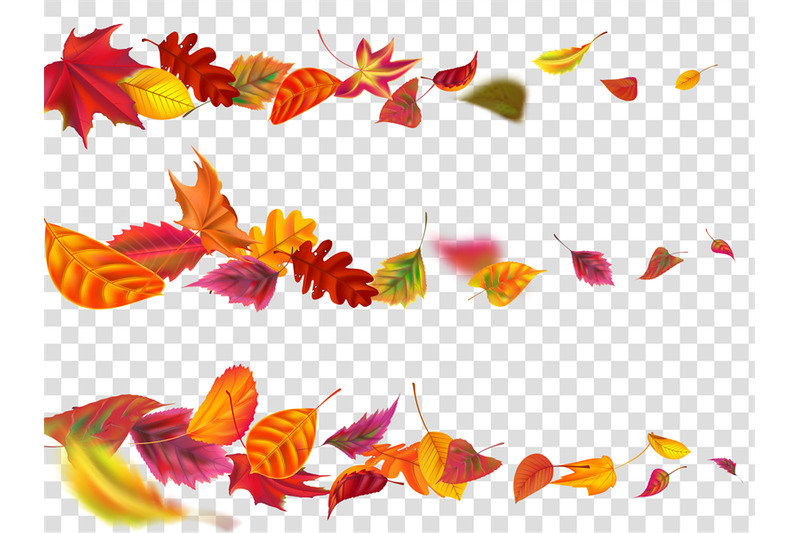 flying-autumn-leaves-fall-leaf-banner-yellow-garden-leafage-fly-real