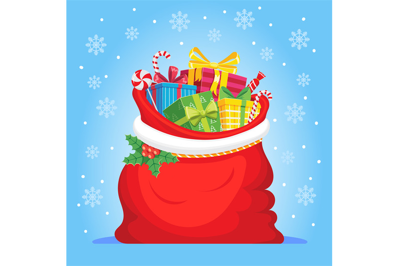 santa-claus-gifts-in-bag-christmas-presents-sack-pile-of-sweets-gift
