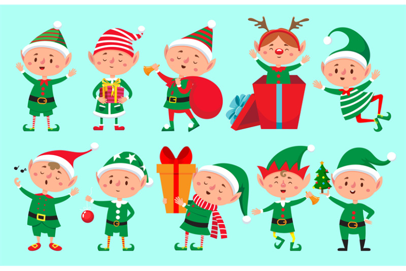 christmas-elf-character-santa-claus-helpers-cartoon-cute-dwarf-elves