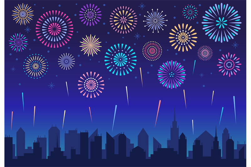 night-city-fireworks-holiday-celebration-firework-celebrated-festive